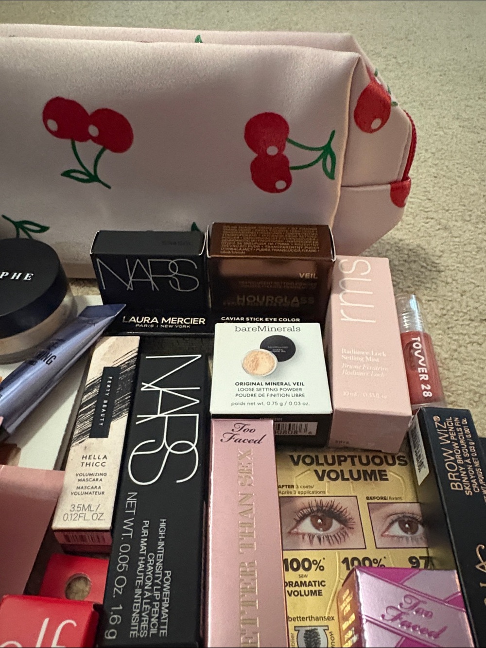 Makeup Bundle and Pink Cherry Cosmetic Case - Picture 3 of 6